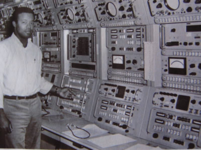 Clarence Somner at the USB control console